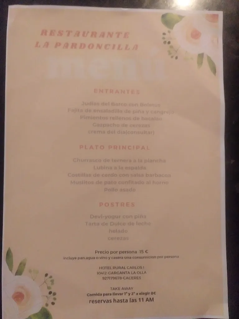 Menu_La Pardoncilla_Garganta la Olla_image_3