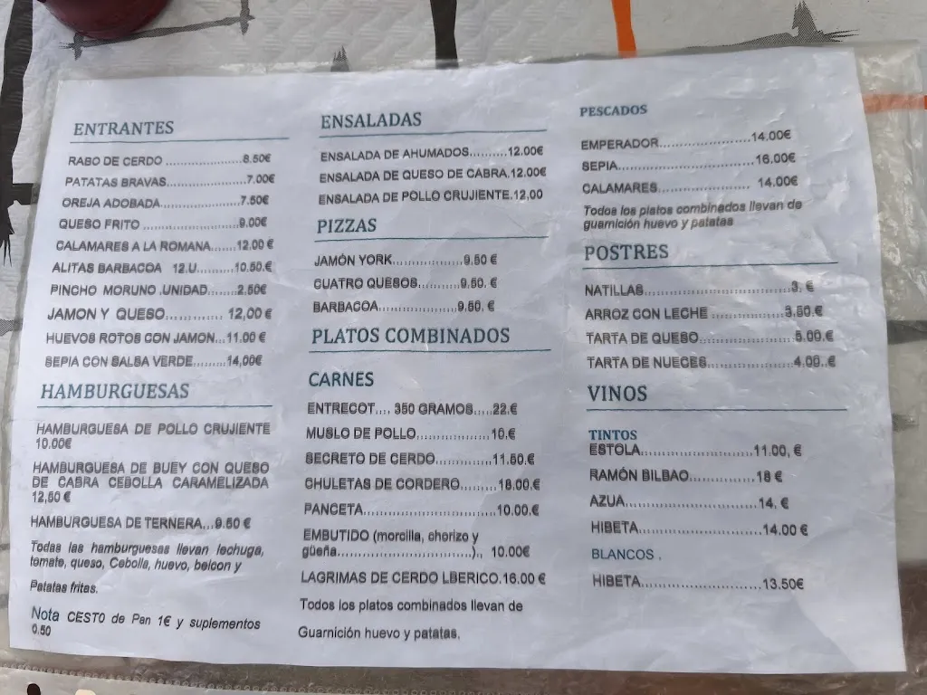 Menu_Bar La Playeta_Alcalá del Júcar_image_1