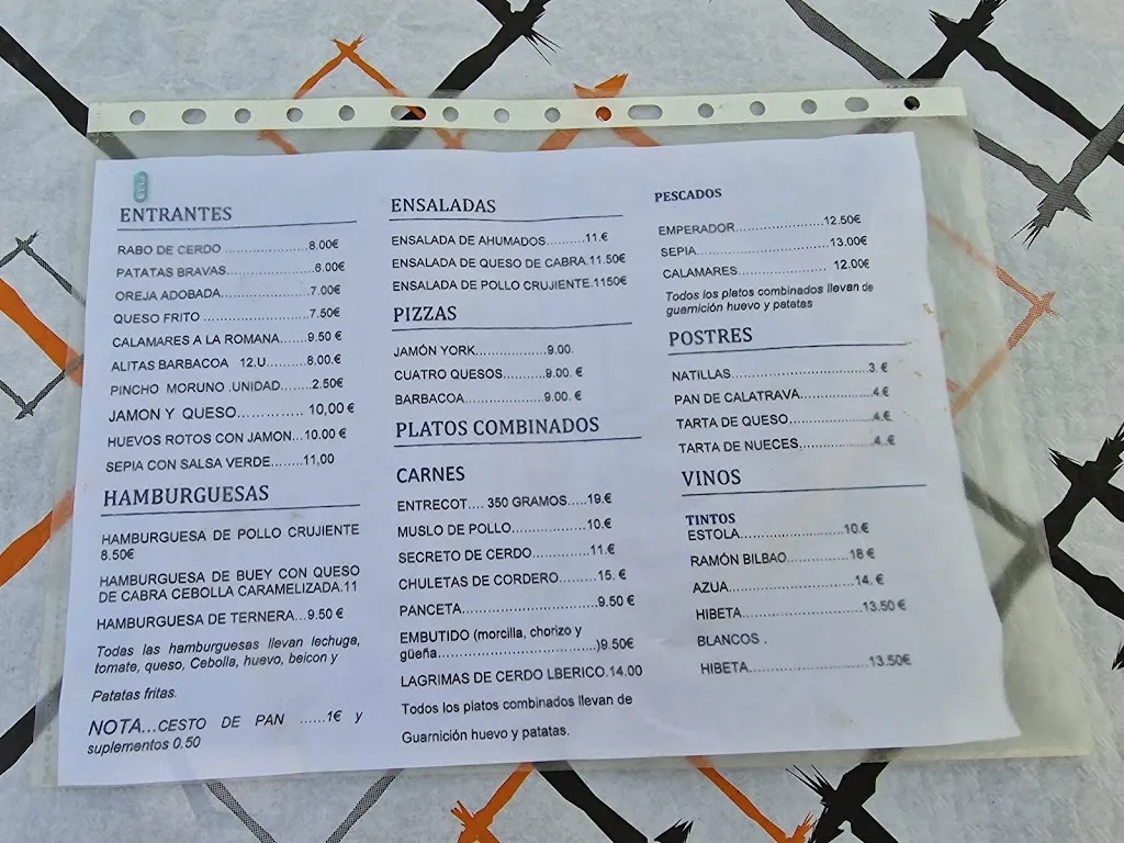 Menu_Bar La Playeta_Alcalá del Júcar_image_3