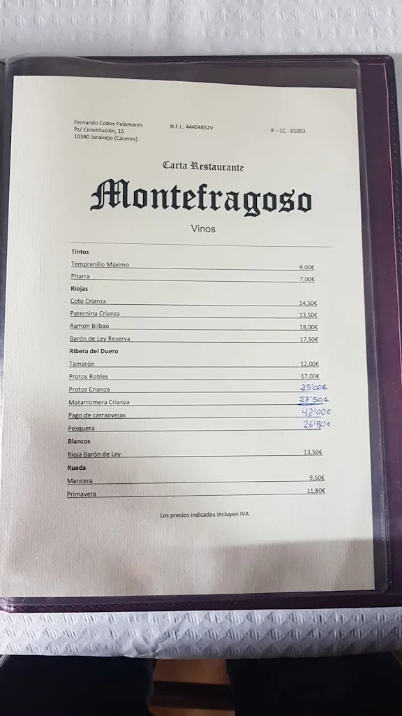 Menu_Restaurante Montefragoso_Jaraicejo_image_2