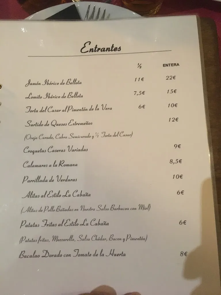 Menu_Restaurante La Cabaña_Jarandilla de la Vera_immagine_4