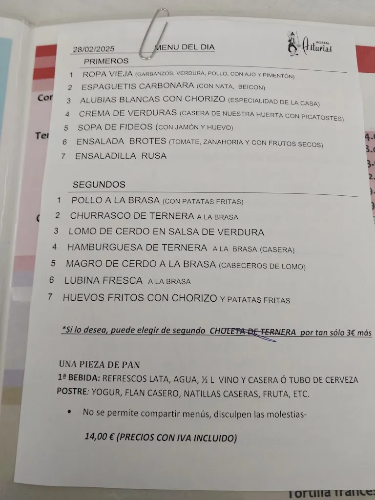 Menu_Hostal Restaurante Asturias_Jarilla_image_3