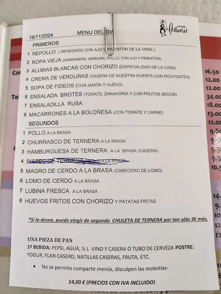 Menu_Hostal Restaurante Asturias_Jarilla_image_4