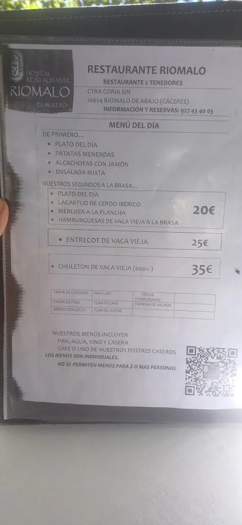 Menu_Hostal Restaurante RIOMALO el Mulero_Ladrillar_image_3