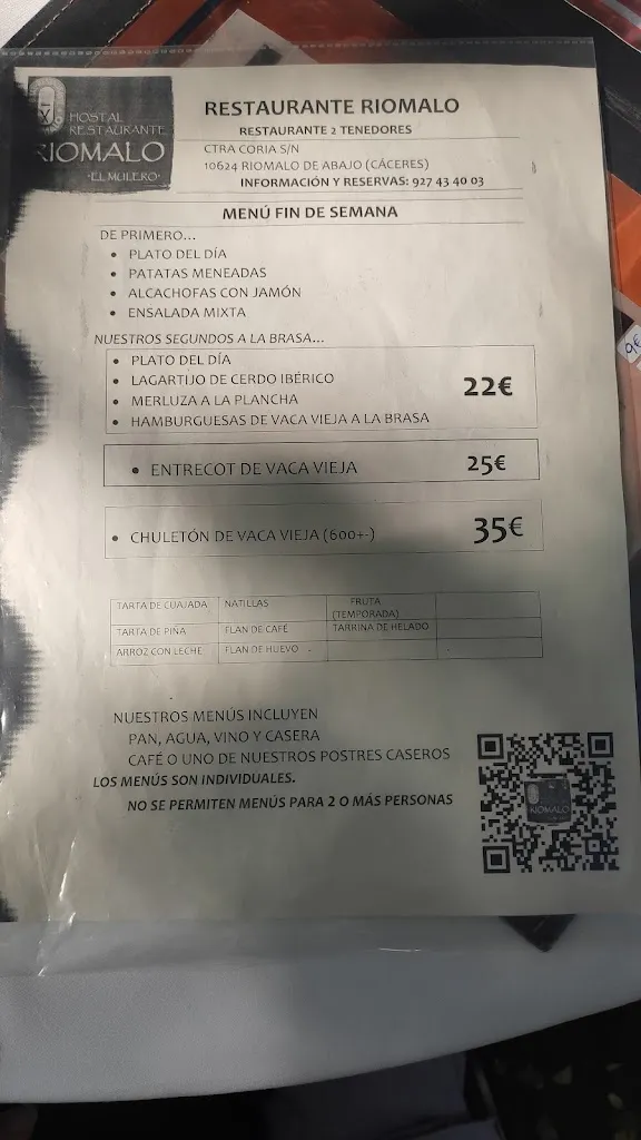 Menu_Hostal Restaurante RIOMALO el Mulero_Ladrillar_image_4