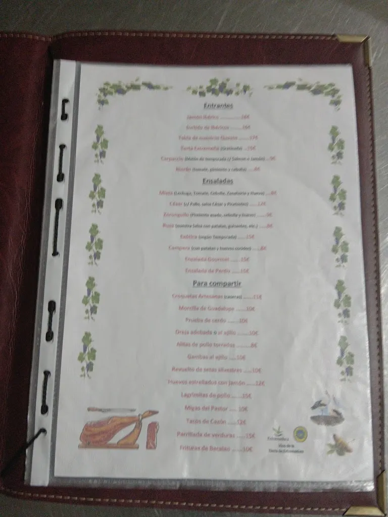 Menu_Restaurante El Cortijo del Jamón_Logrosán_image_2
