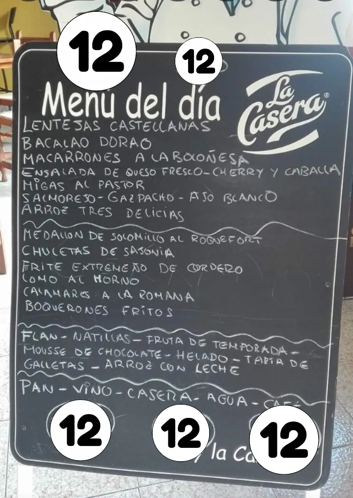 Menü_Restaurante Hostal Pedro_Madrigalejo_Bild_2