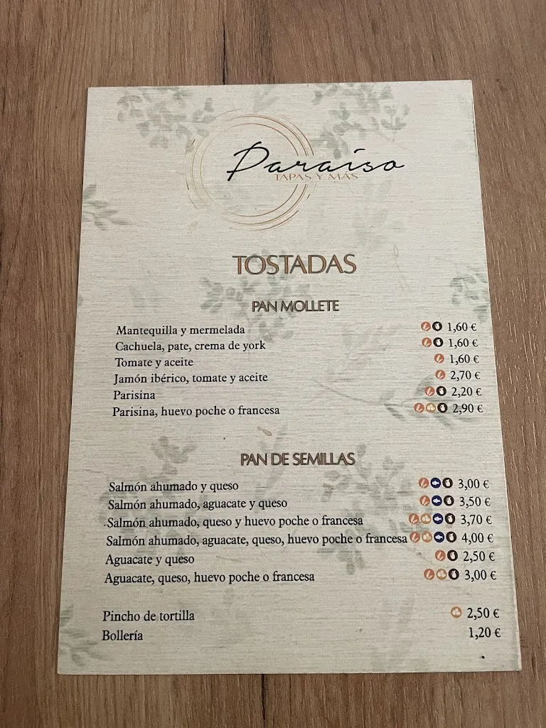 Menu_Cafetería Bar El Paraiso_Madroñera_immagine_4