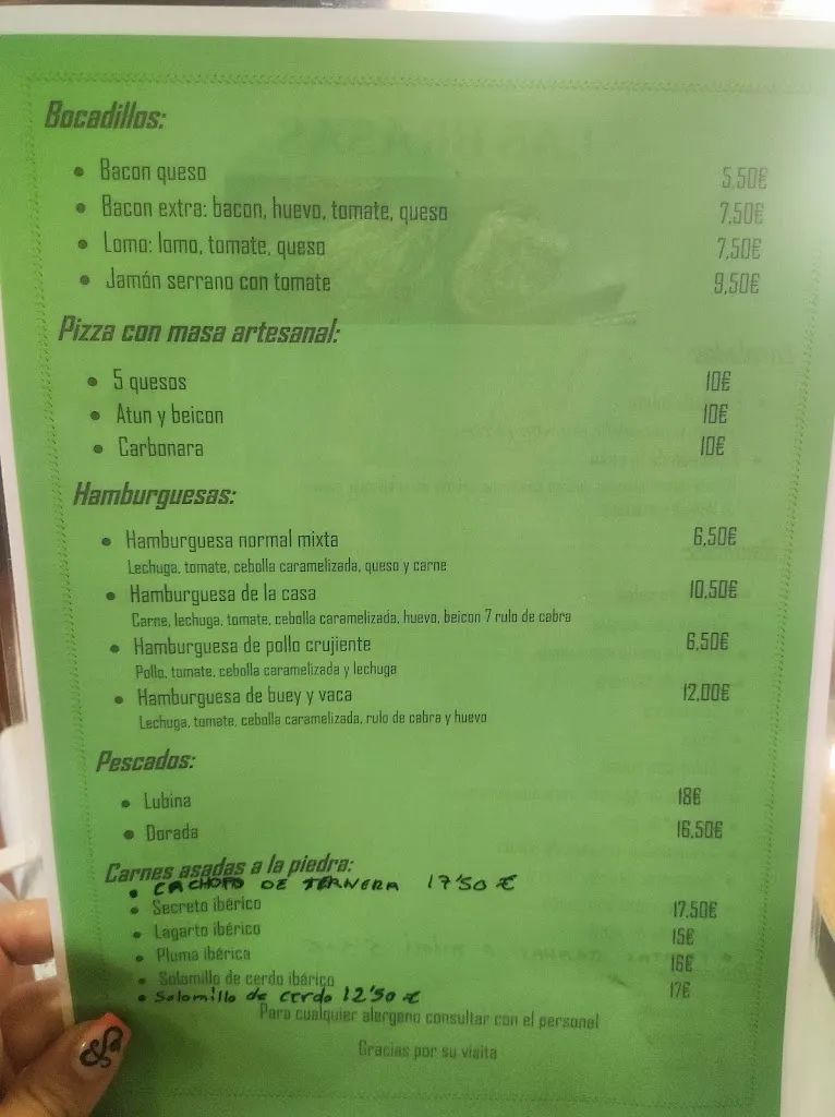 Menu_Restaurante Las Brasas_Losar de la Vera_immagine_3