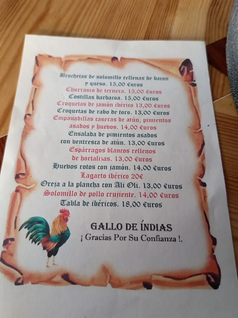 Menu_Gallo de Indias_Losar de la Vera_immagine_3