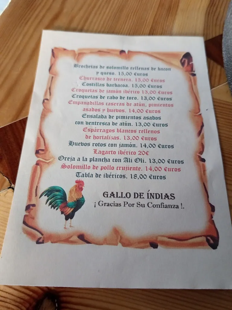 Menu_Gallo de Indias_Losar de la Vera_immagine_4
