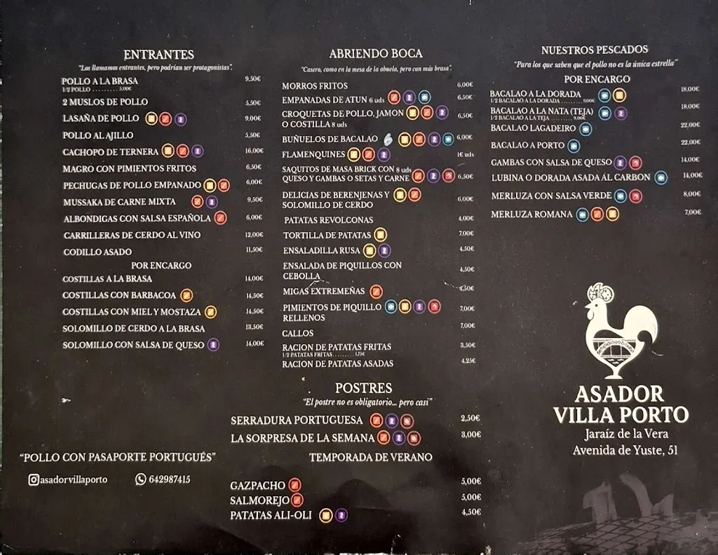 Menu_Asador Villa Porto_Jaraíz de la Vera_image_1