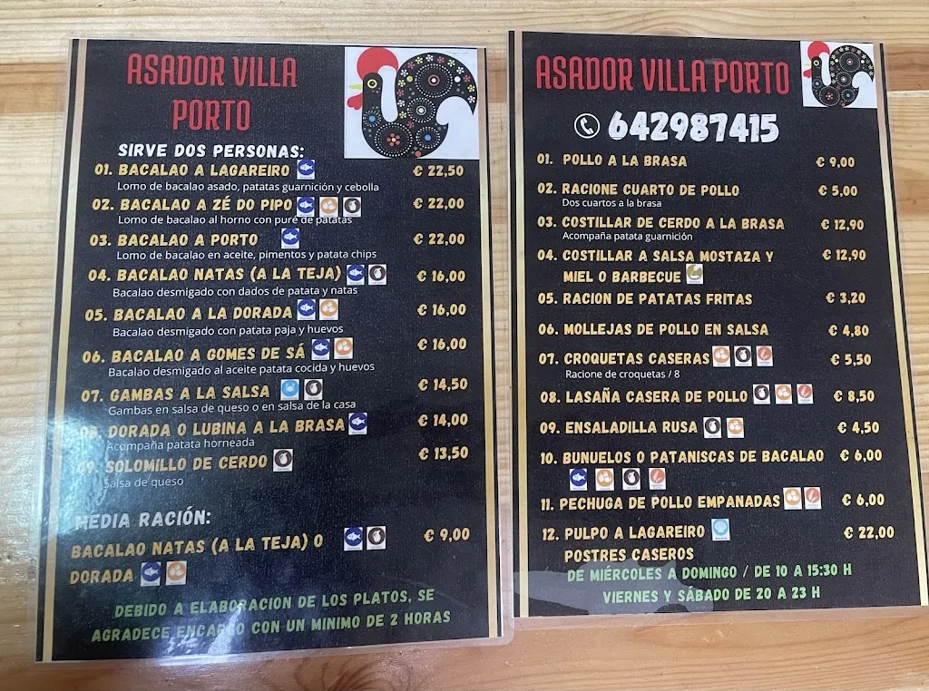 Menu_Asador Villa Porto_Jaraíz de la Vera_image_2