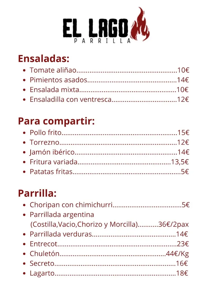 Menu_Parrilla El Lago_Jaraíz de la Vera_image_1