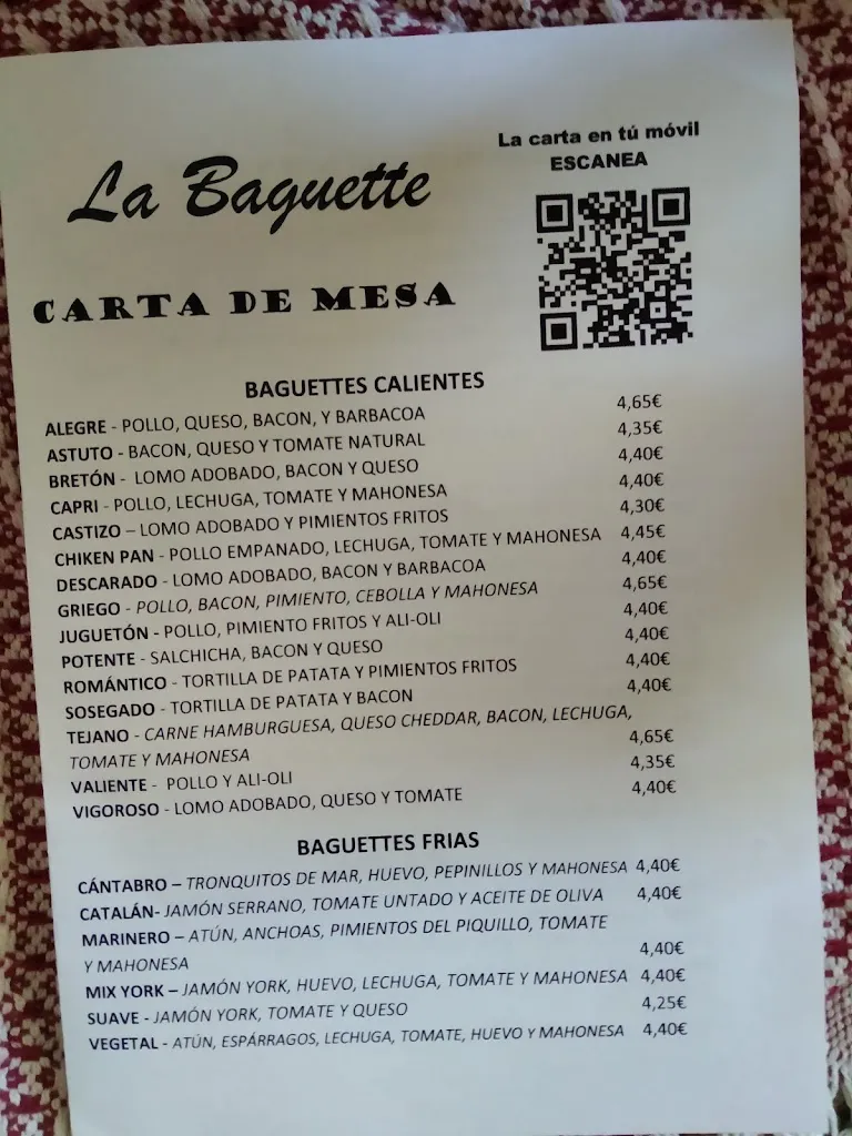 Menu_Bocateria la Baguette_Jaraíz de la Vera_image_1