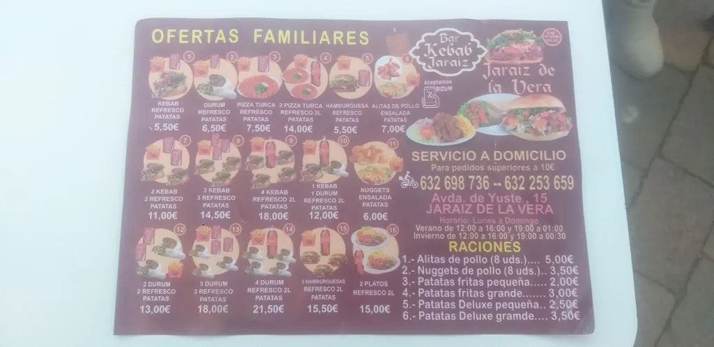 Menu_Jaraiz kebab_Jaraíz de la Vera_image_4