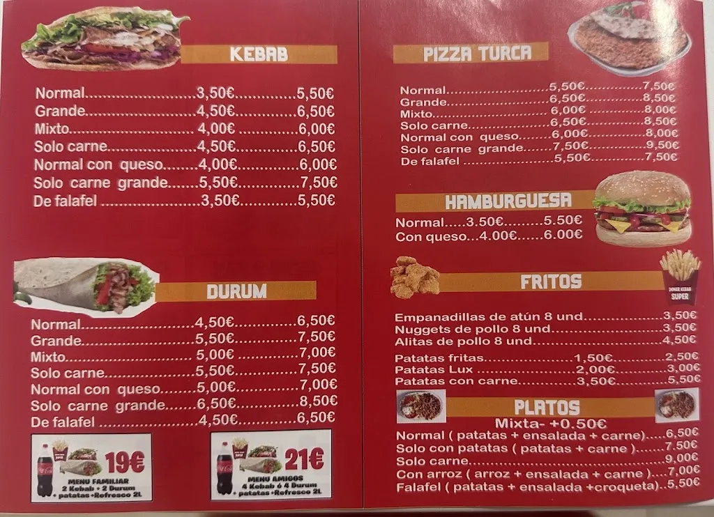 Menu_Super Doner Kebab Jaraiz de la Vera_Jaraíz de la Vera_image_2