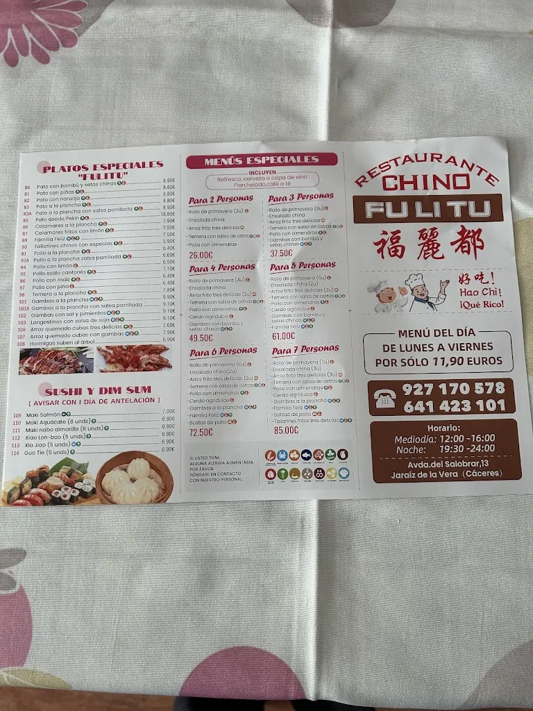 Menu_Restaurante Chino Fu Li Tu_Jaraíz de la Vera_image_2