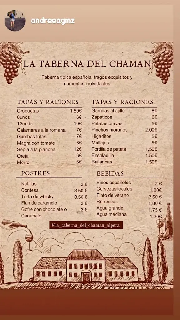 Menu_La Taberna del Chamán_Alpera_image_2