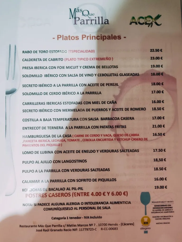 Menu_Restaurante Más Que Parrilla_Hervás_image_1