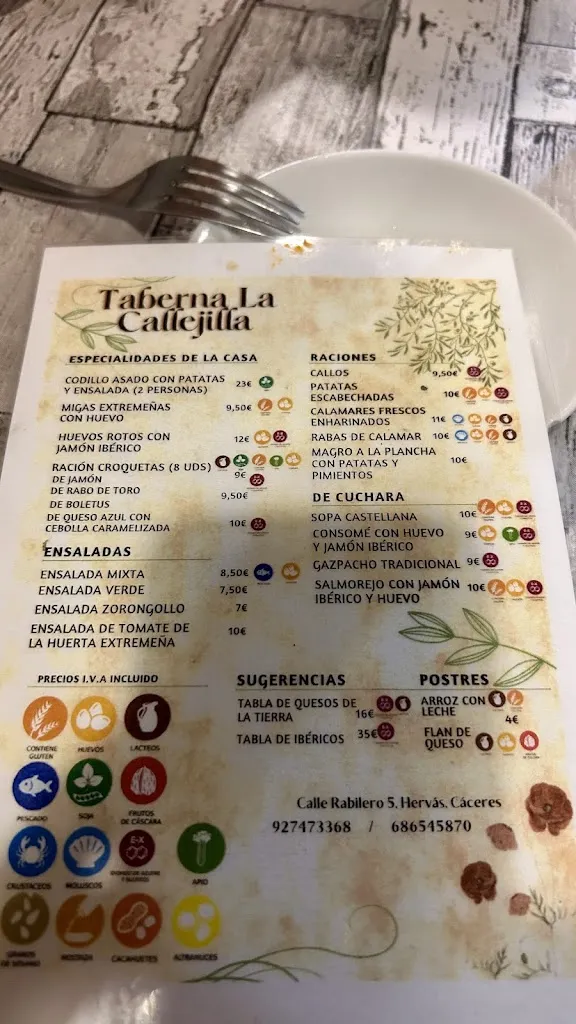 Menu_Taberna La Callejilla_Hervás_image_1