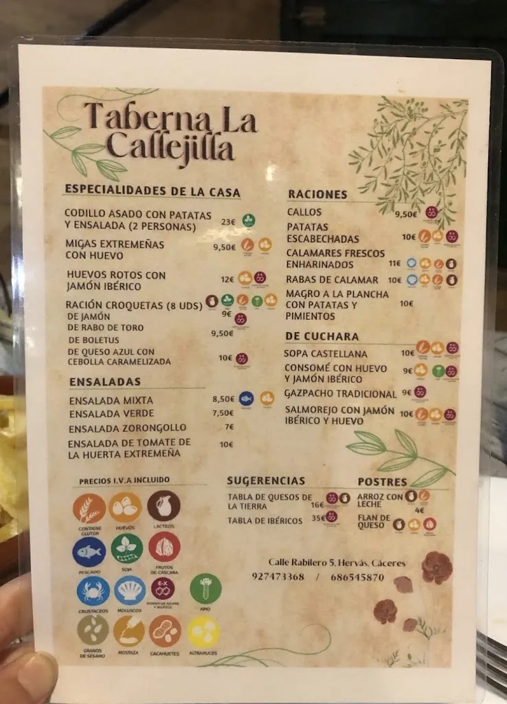 Menu_Taberna La Callejilla_Hervás_image_2