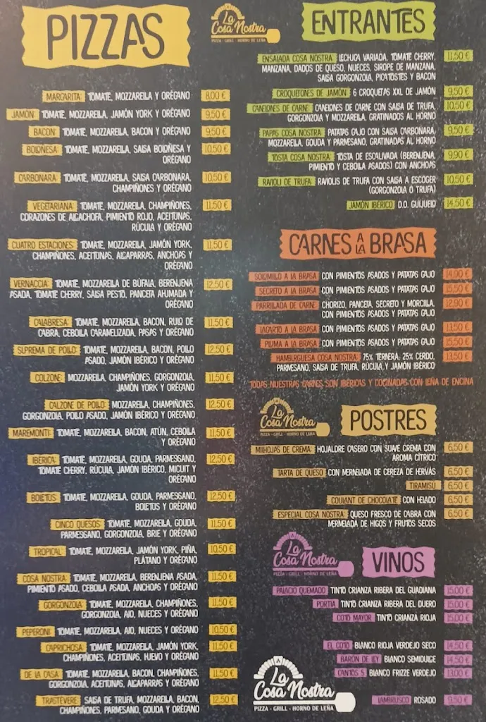 Menu_La Cosa Nostra_Hervás_image_1