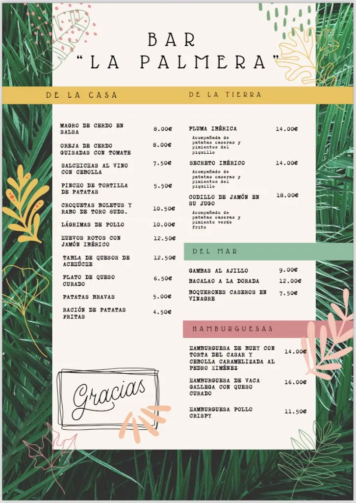 Menu_Bar Cafetería La Palmera_Hervás_image_1