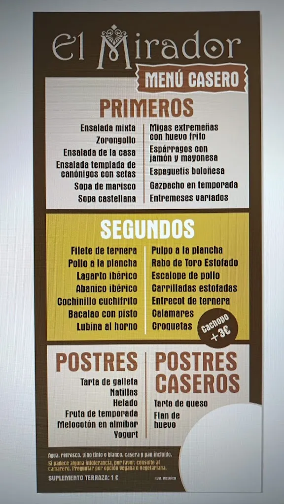 Menu_Bar El Mirador_Hervás_image_2