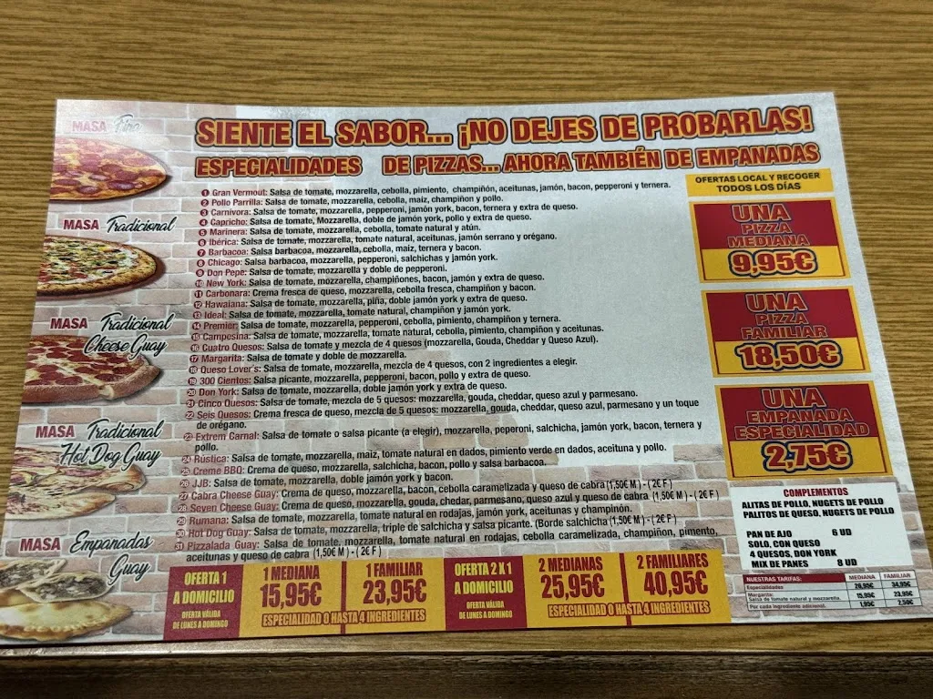 Menu_Pizza Guay Calidad®_Majadas_image_1