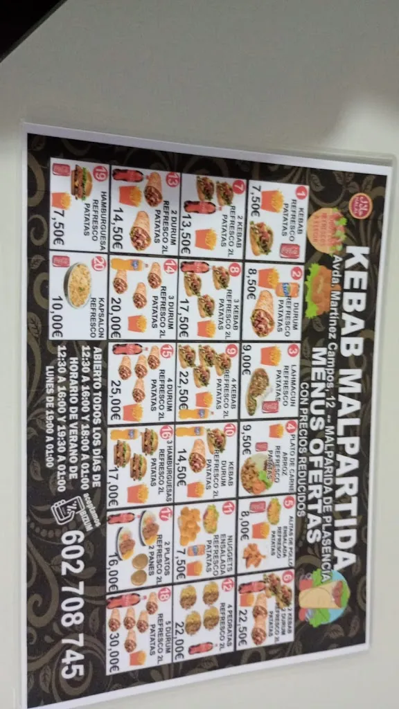 Menu_kebab malpartida de plasencia_Malpartida de Plasencia_image_1