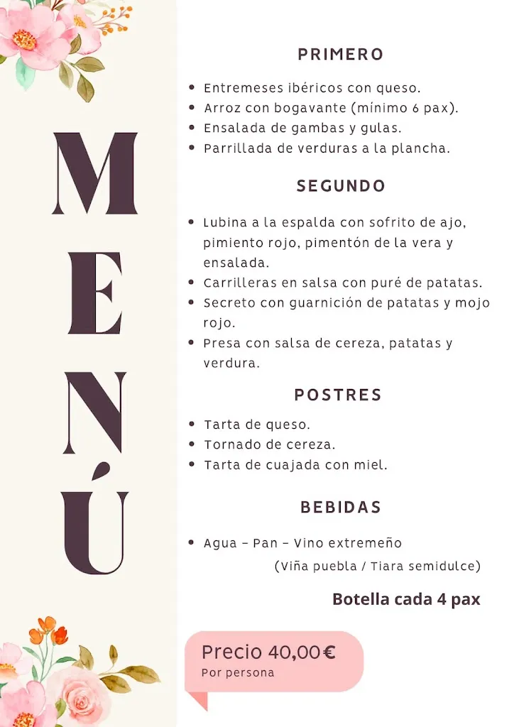 Menu_El Rincon De Amador _Malpartida de Plasencia_image_2