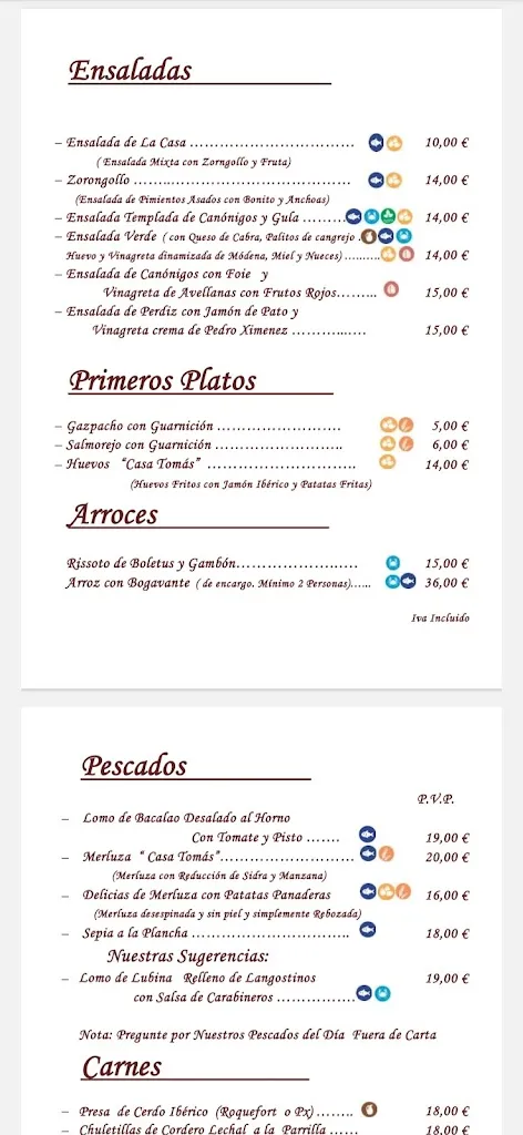 Menu_Restaurante Casa Tomás_Malpartida de Plasencia_immagine_4