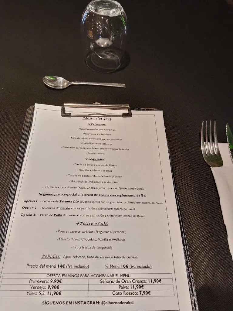 Menu_Restaurante El Horno de Rakel_Malpartida de Plasencia_image_1