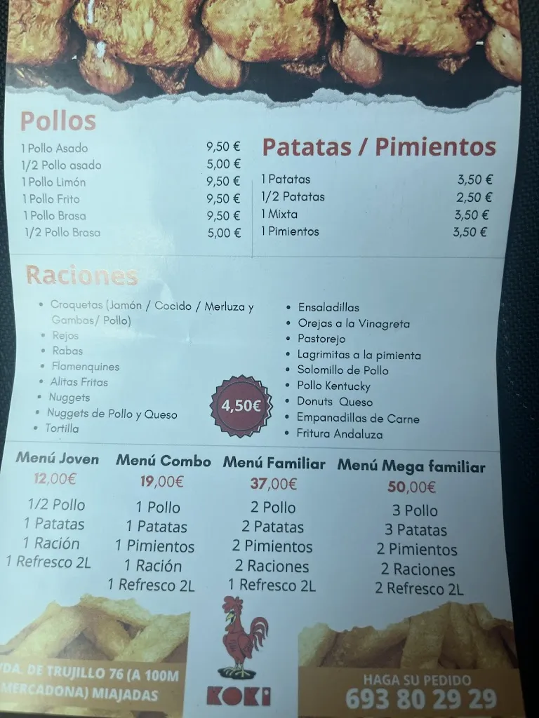 Menu_Koki Asador de Pollos_Miajadas_image_1