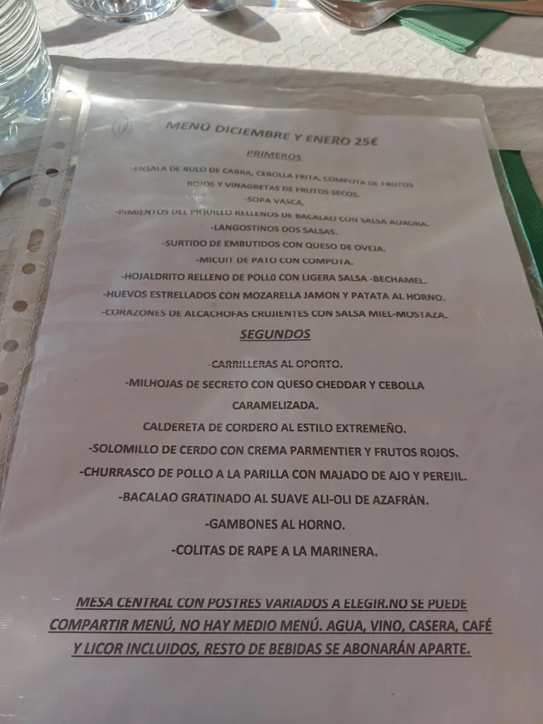 Menu_Hostal Restaurante Las Minas_Montehermoso_image_1