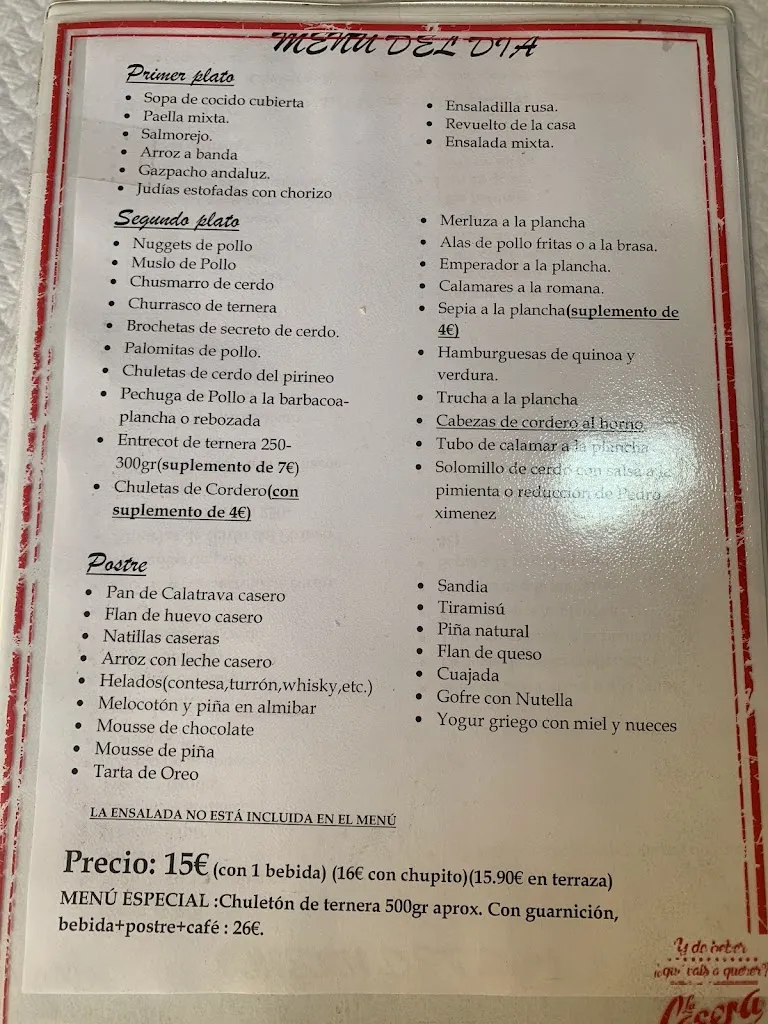 Menu_Hostal Restaurante La Paella_Balazote_immagine_1
