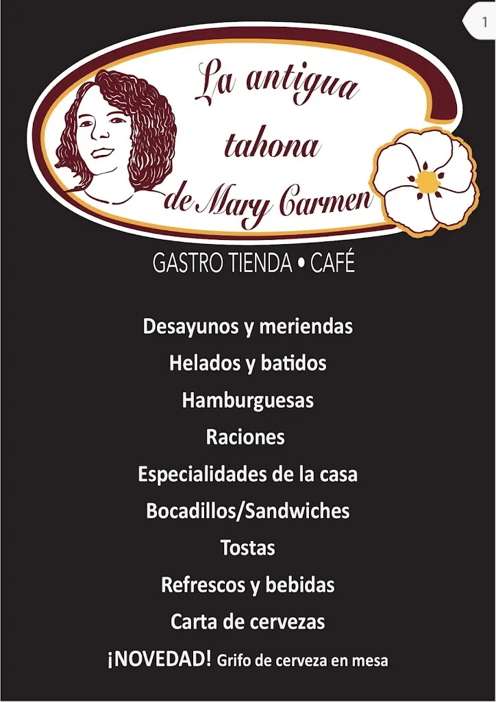 Menu_La antigua tahona de Mary Carmen_Nuñomoral_image_2