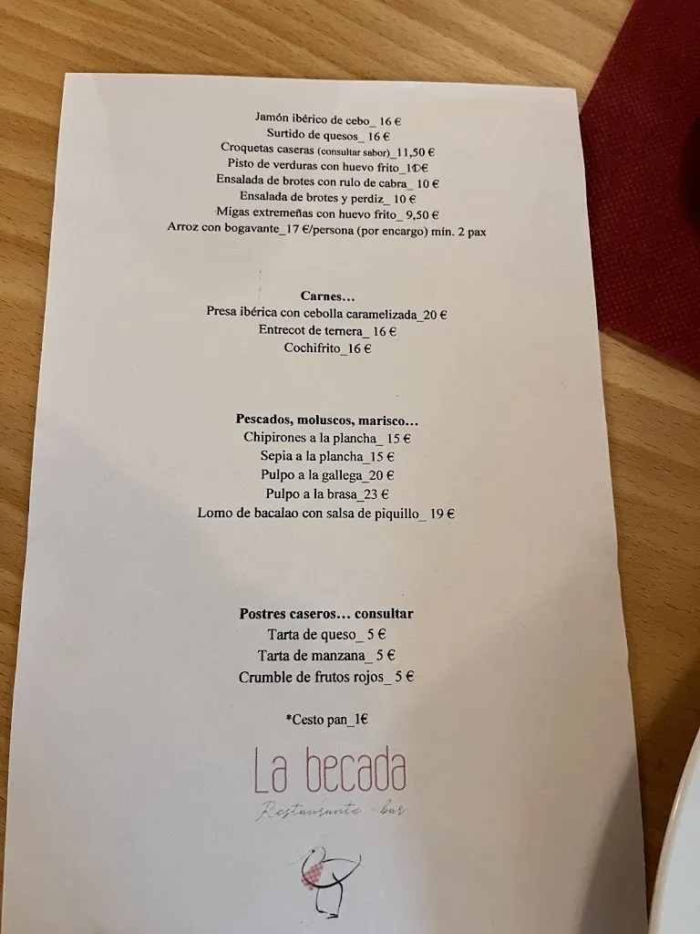 Menu_Restaurante La Becada_Pasarón de la Vera_image_1