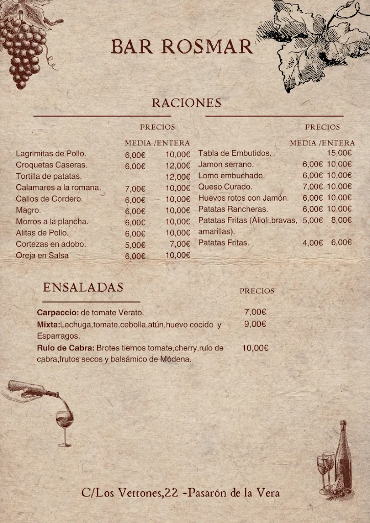 Menu_BAR ROSMAR_Pasarón de la Vera_image_2