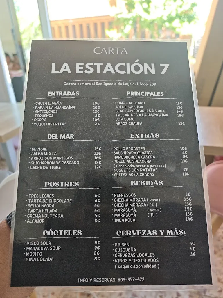 Menu_La Estación 7 Restaurante Peruano_Oliva de Plasencia_image_1