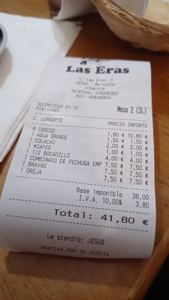 Betty Betty_Mesón Restaurante Las Eras_Balazote_review