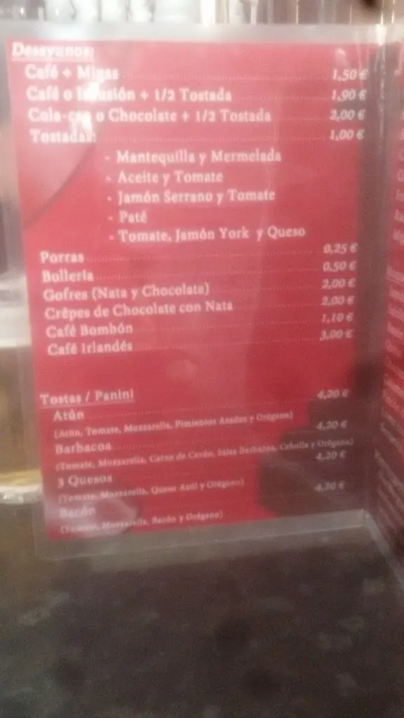 Menu_Bar La Plaza_Plasenzuela_immagine_1