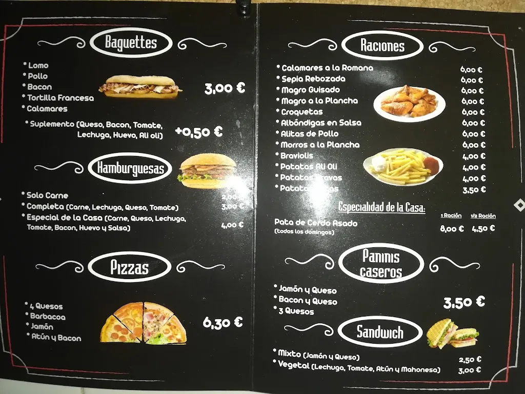 Menu_Bar La Piscina_Pozuelo de Zarzón_immagine_1