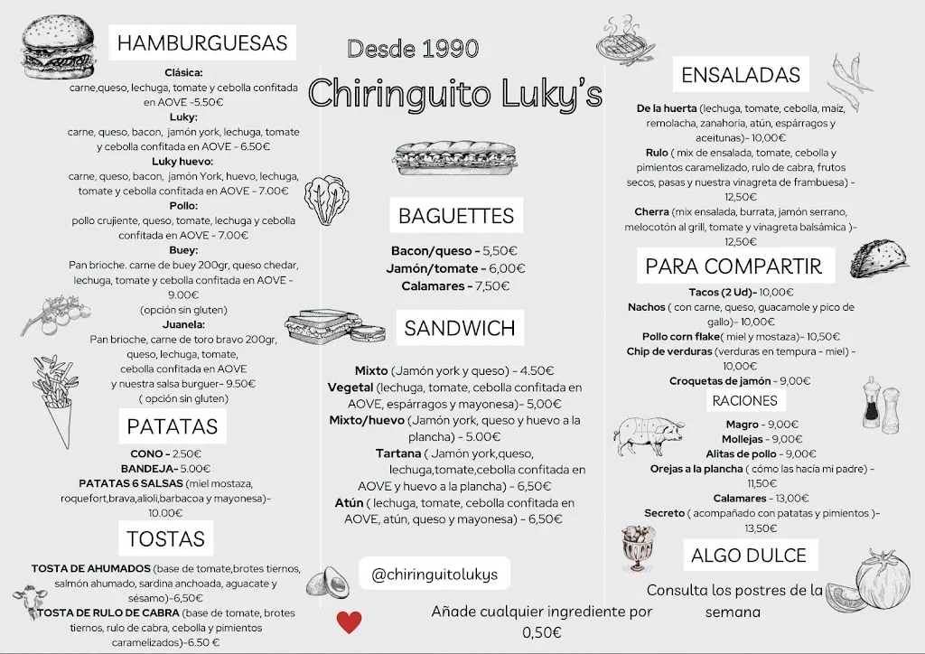 Menu_Chiringuito Luky's_Robledillo de la Vera_image_1