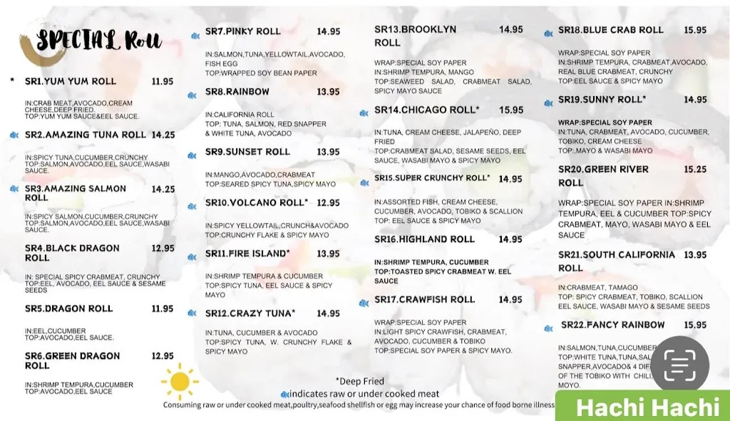 Menu_Hachi Hachi Sushi & Hibachi Portage_Portaje_image_4