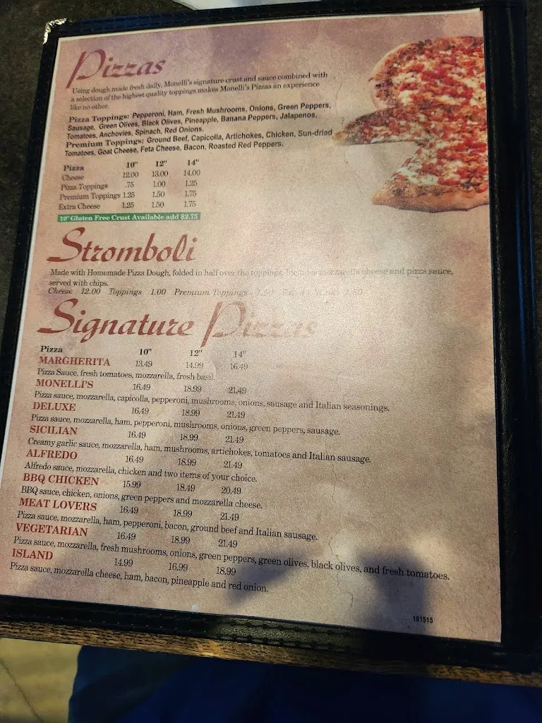 Menu_Monelli's Italian Grill & Sports Bar_Portaje_image_4