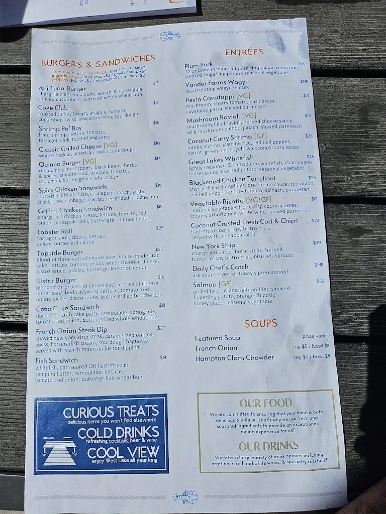 Menu_Cove Lakeside Bistro_Portaje_image_1