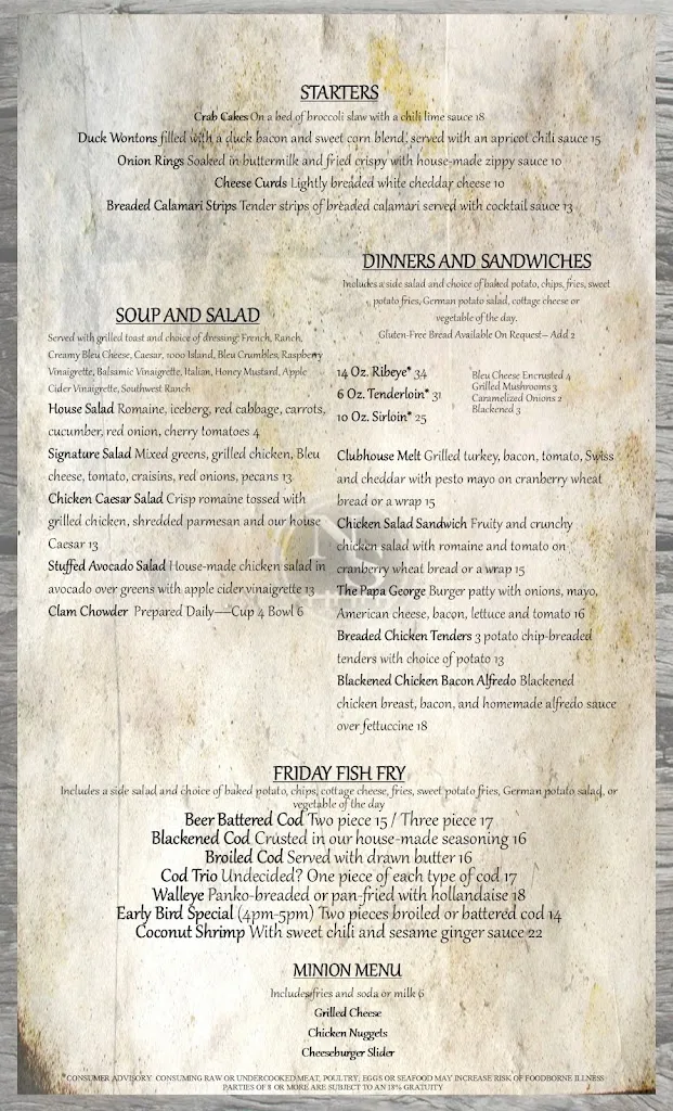 Menu_The NorthShore_Portaje_image_1
