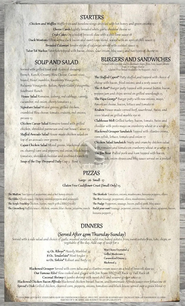 Menu_The NorthShore_Portaje_image_2